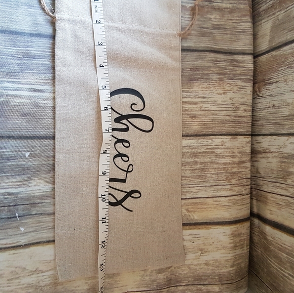 🏵️ Sale  NWOT Linen Wine Bag-Cheers - Picture 3 of 3